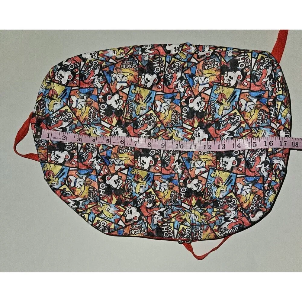 Disney Parks Mickey Mouse Lightweight Backpack Red Black Oh Boy Donald Goofy